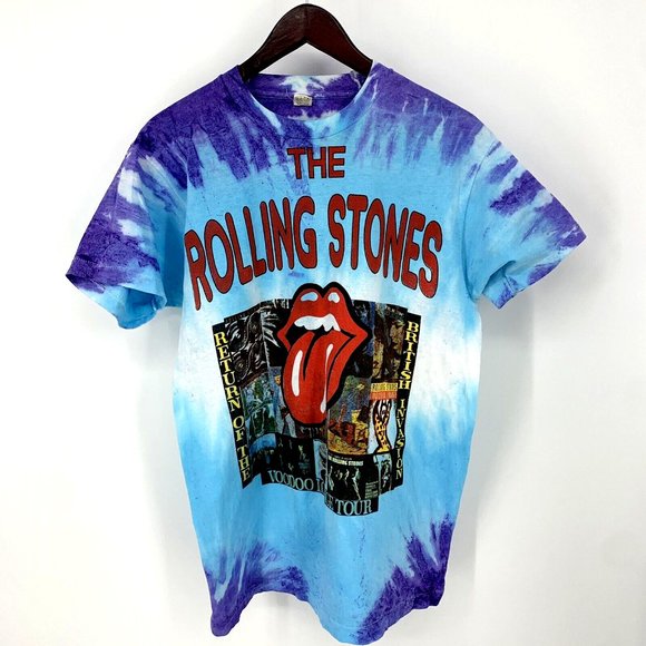 ROLLING STONES Voodoo Lounge World Tour 1994 Vintage T Shirt Tie Dye Large-XL - Picture 3 of 6